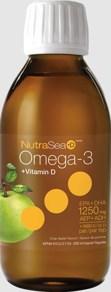 NutraSea+D Omega-3, Crisp Apple Flavor